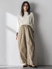 【新色追加】ボトルネック配色ニットプルオーバー≪手洗い可能≫