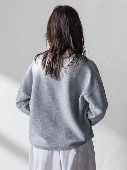 Vネックラメガーターニットプルオーバー≪手洗い可能≫