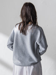 Vネックラメガーターニットプルオーバー≪手洗い可能≫