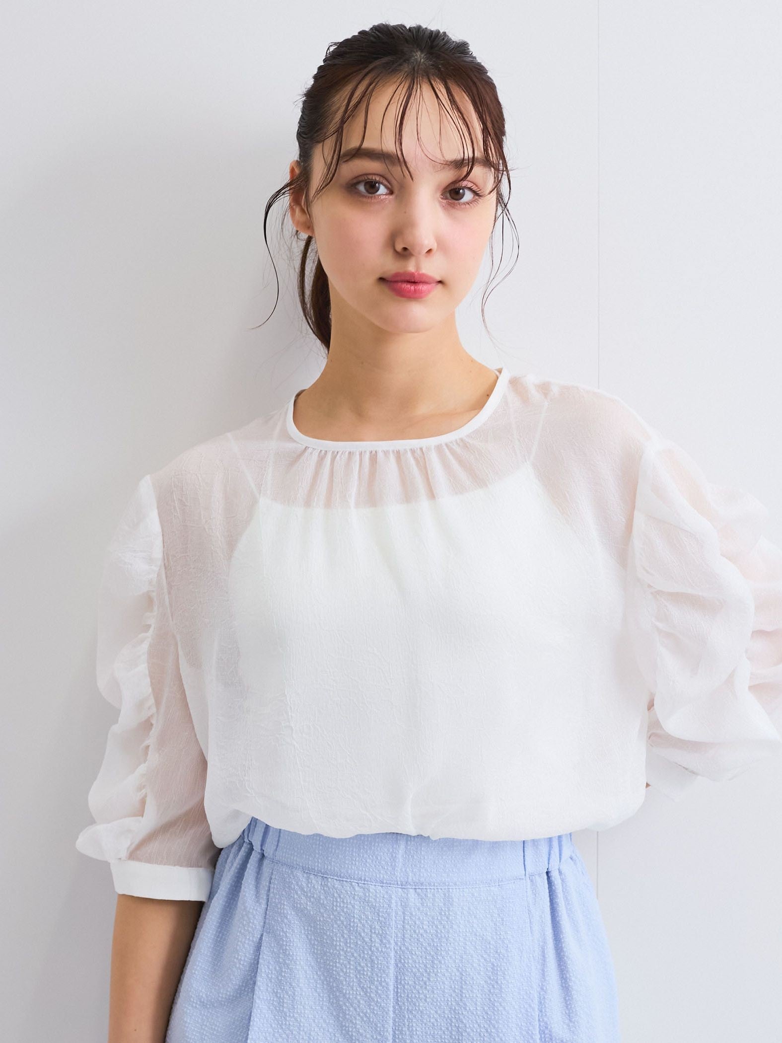 カップ付きストラップキャミソール≪手洗い可能≫