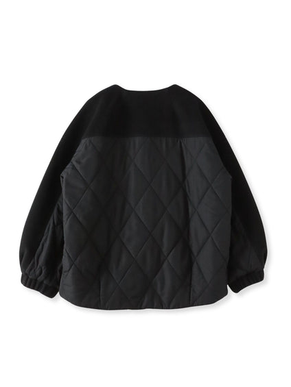 【biyori】キルティングノーカラーブルゾン