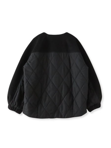 【biyori】キルティングノーカラーブルゾン