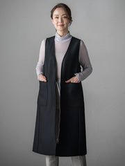 【大きいサイズ】ウールツイードボンディングジャンスカ