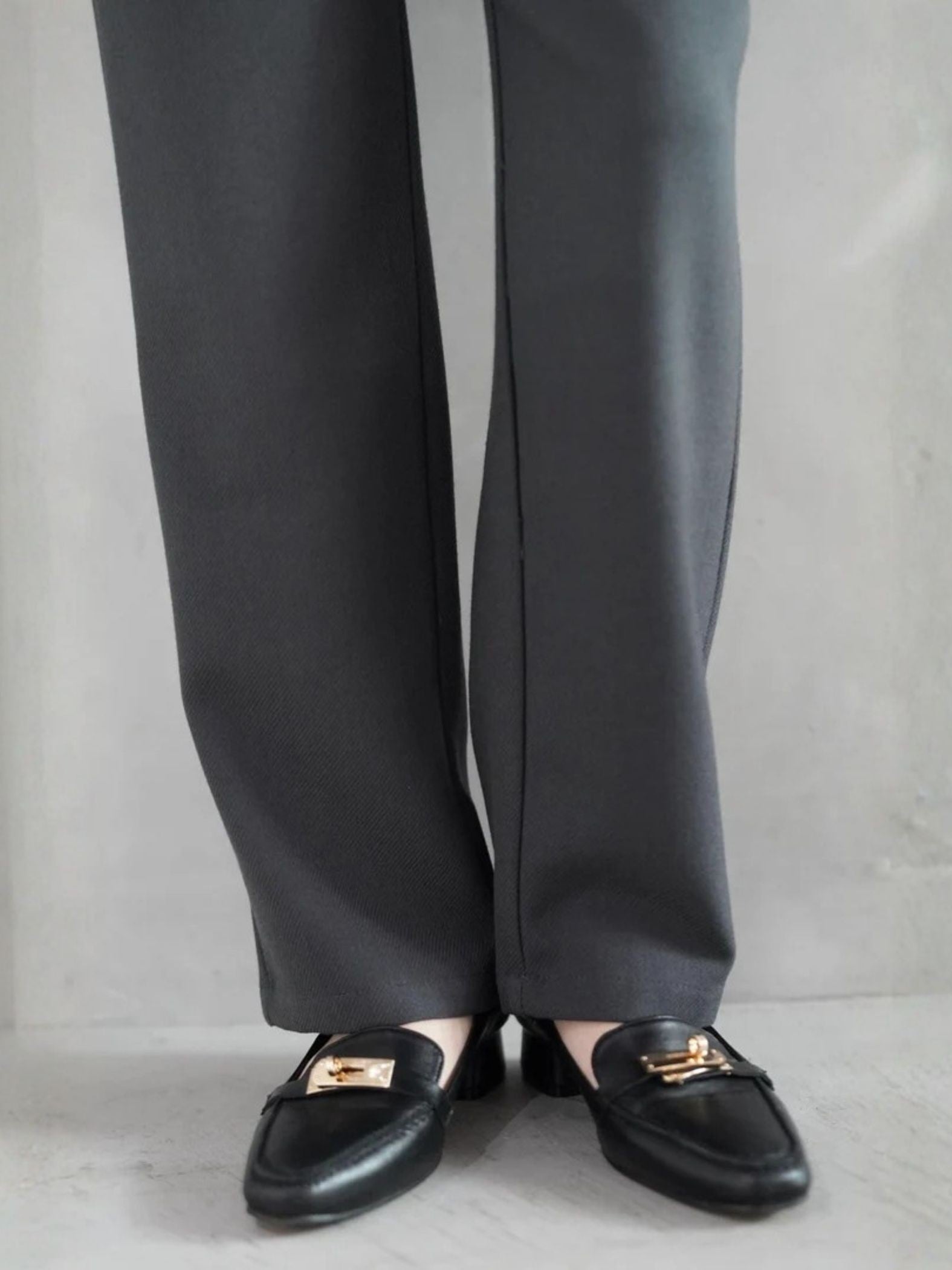 ベルトデザインストレートパンツ