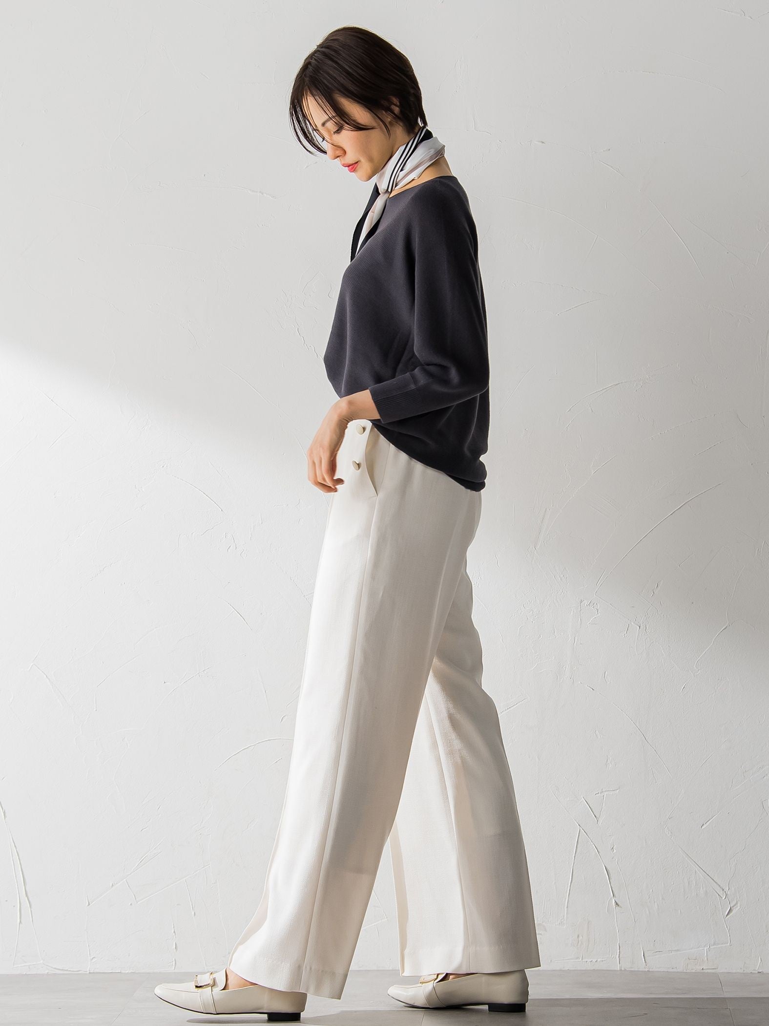 【WEB限定サイズあり】【洗えるニット】ECOCUWOOLドルマンニットプルオーバー≪シワになりにくい≫