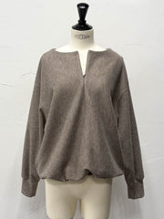 ニットコーデュロイカットソー≪手洗い可能≫