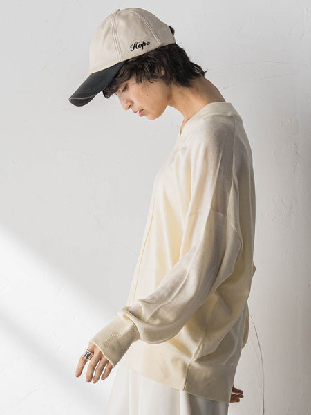 【新色追加】Vネックコクーンニットプルオーバー≪手洗い可能≫