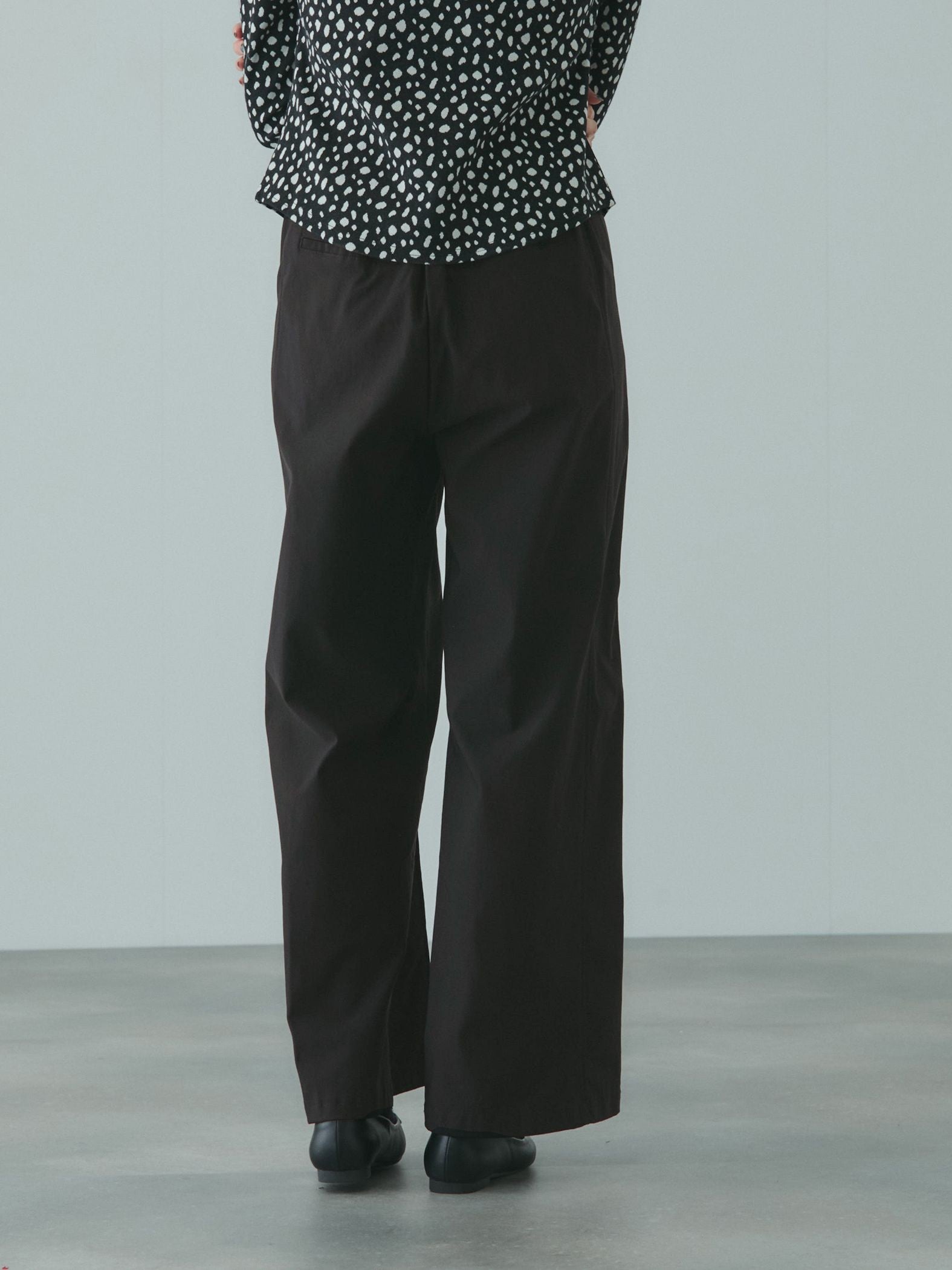 HAKIYASEブラッシュバックワイドパンツ≪手洗い可能≫