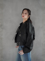 Volume Leather Jacket
