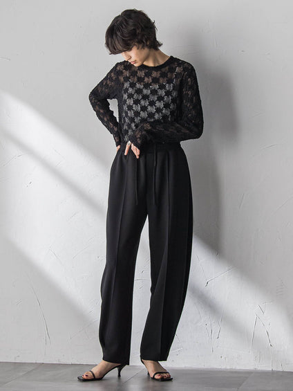 【えらべるSETUP】叶えるイージーカーブパンツ≪手洗い可能≫