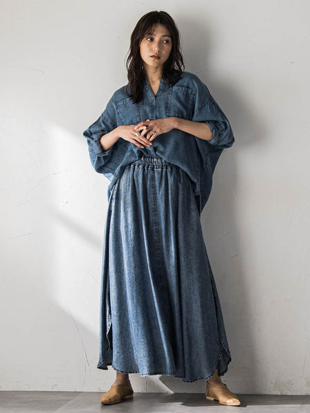 ゆれるデニムサークルスカート