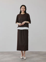 【上下セット】レイヤリードルマントップ×スカート2ピース