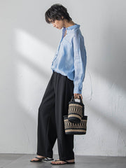 【えらべるSETUP】叶えるイージーカーブパンツ≪手洗い可能≫