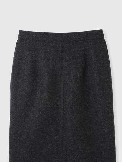 ソフトニットメルトンIラインスカート≪手洗い可能≫