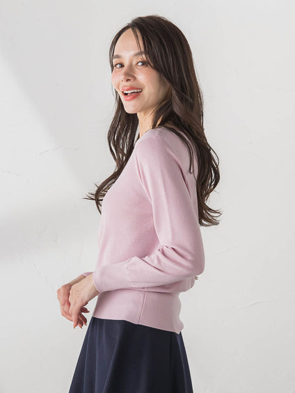 前後2WAYパールニット
