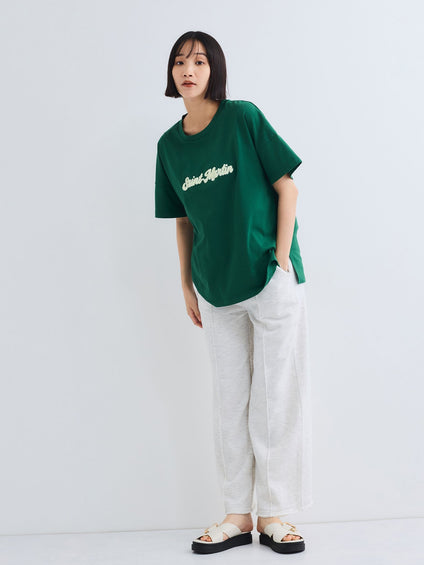 ピンタックカットオフスウェットパンツ≪手洗い可能≫