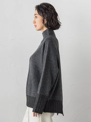 【WEB限定】”ふんわり配色の”もっちりハイネックニット