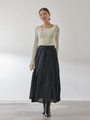 シルキーローンウエストプリーツスカート≪手洗い可能≫