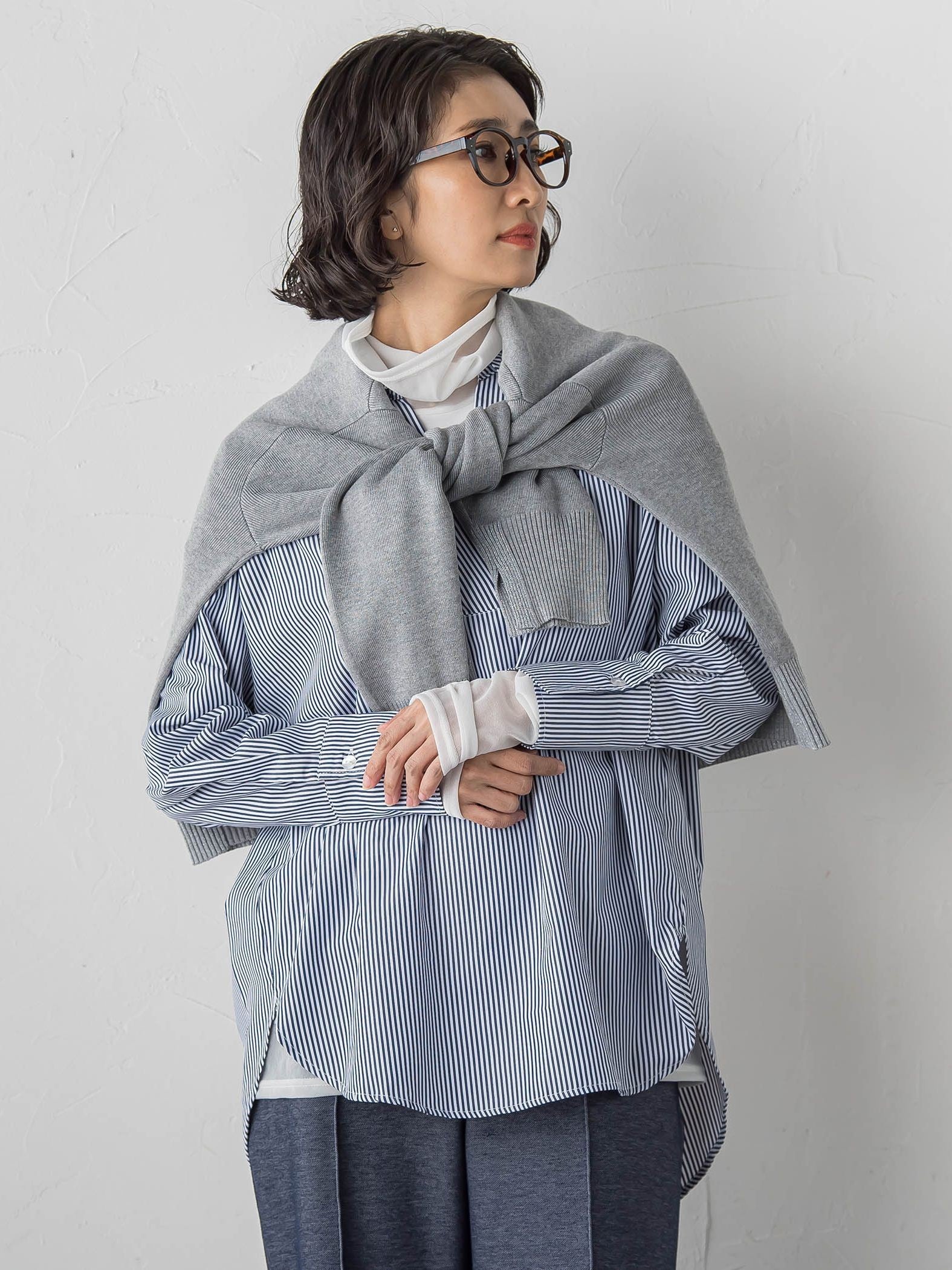 【WEB限定】”3コーデが叶う2点セット”ニット×シャツ