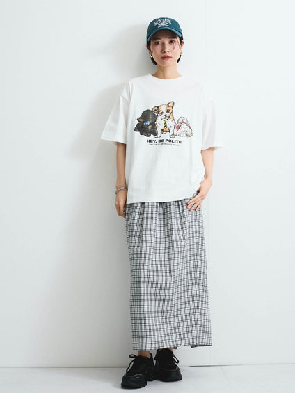 【POWER OF THE PEOPLE】イヌネコプリントTシャツ≪洗濯機で洗える≫