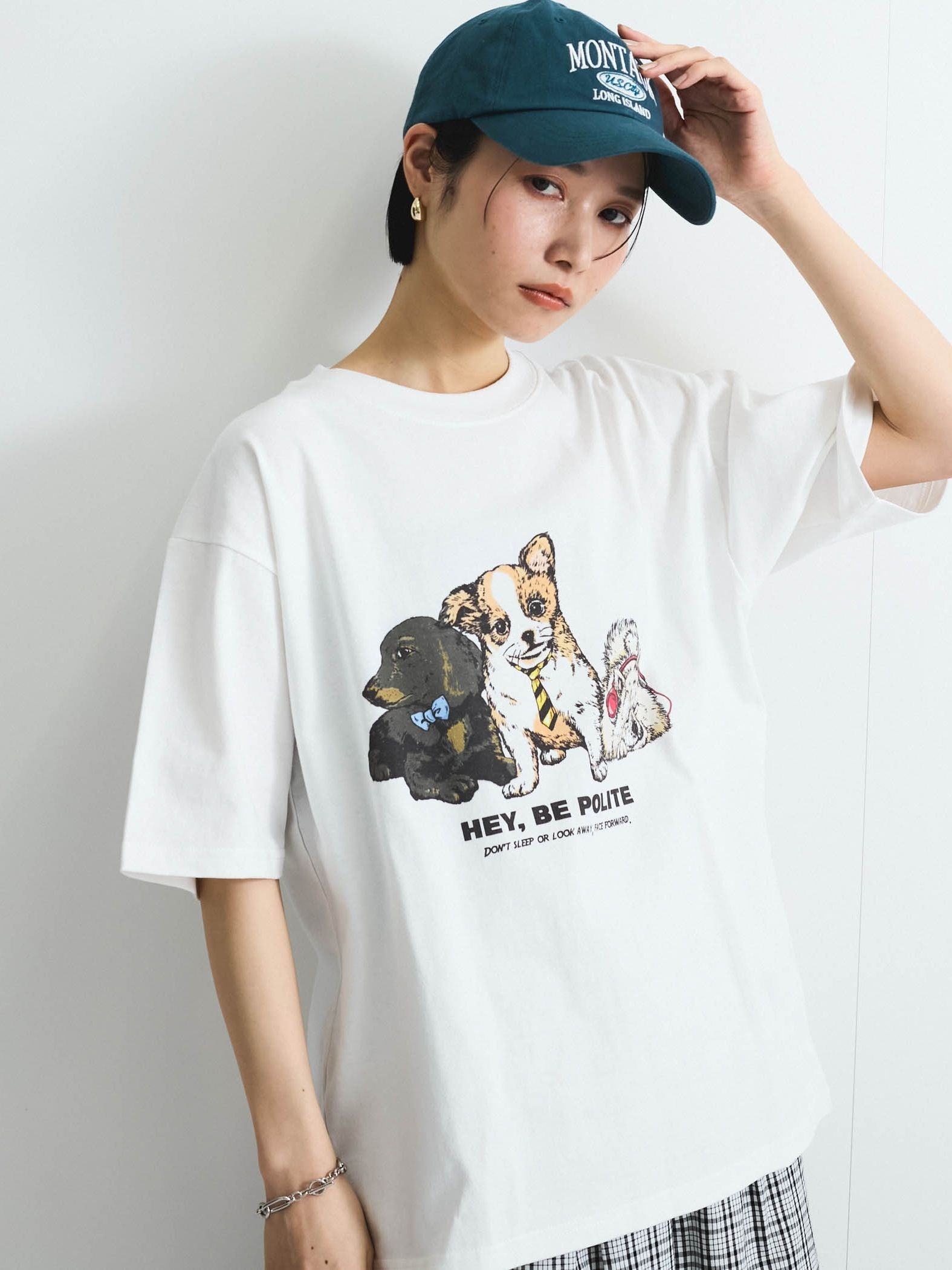 【POWER OF THE PEOPLE】イヌネコプリントTシャツ≪洗濯機で洗える≫