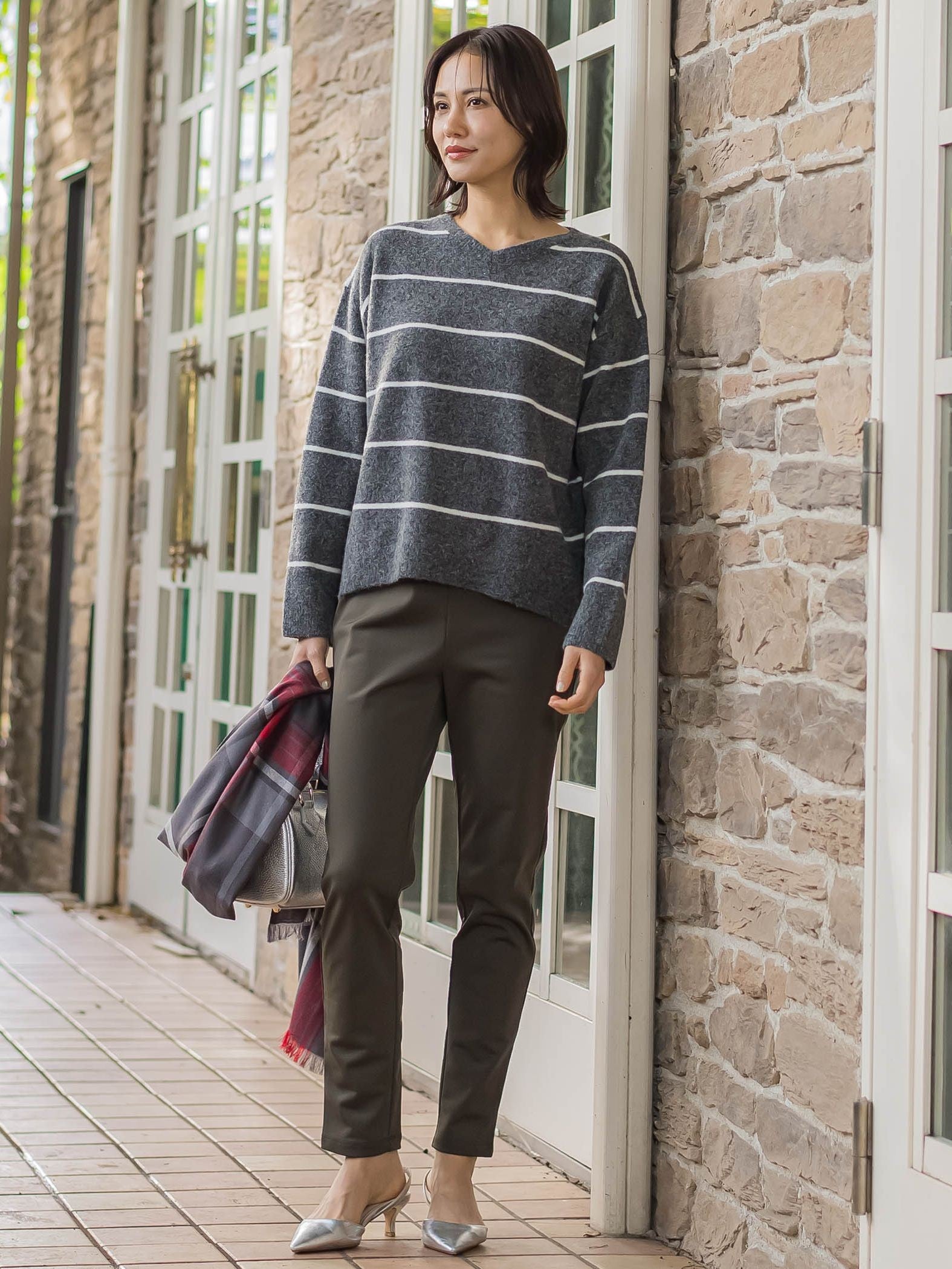 【WEB限定】裏起毛発熱レギンスパンツ≪ストレッチ/洗える≫