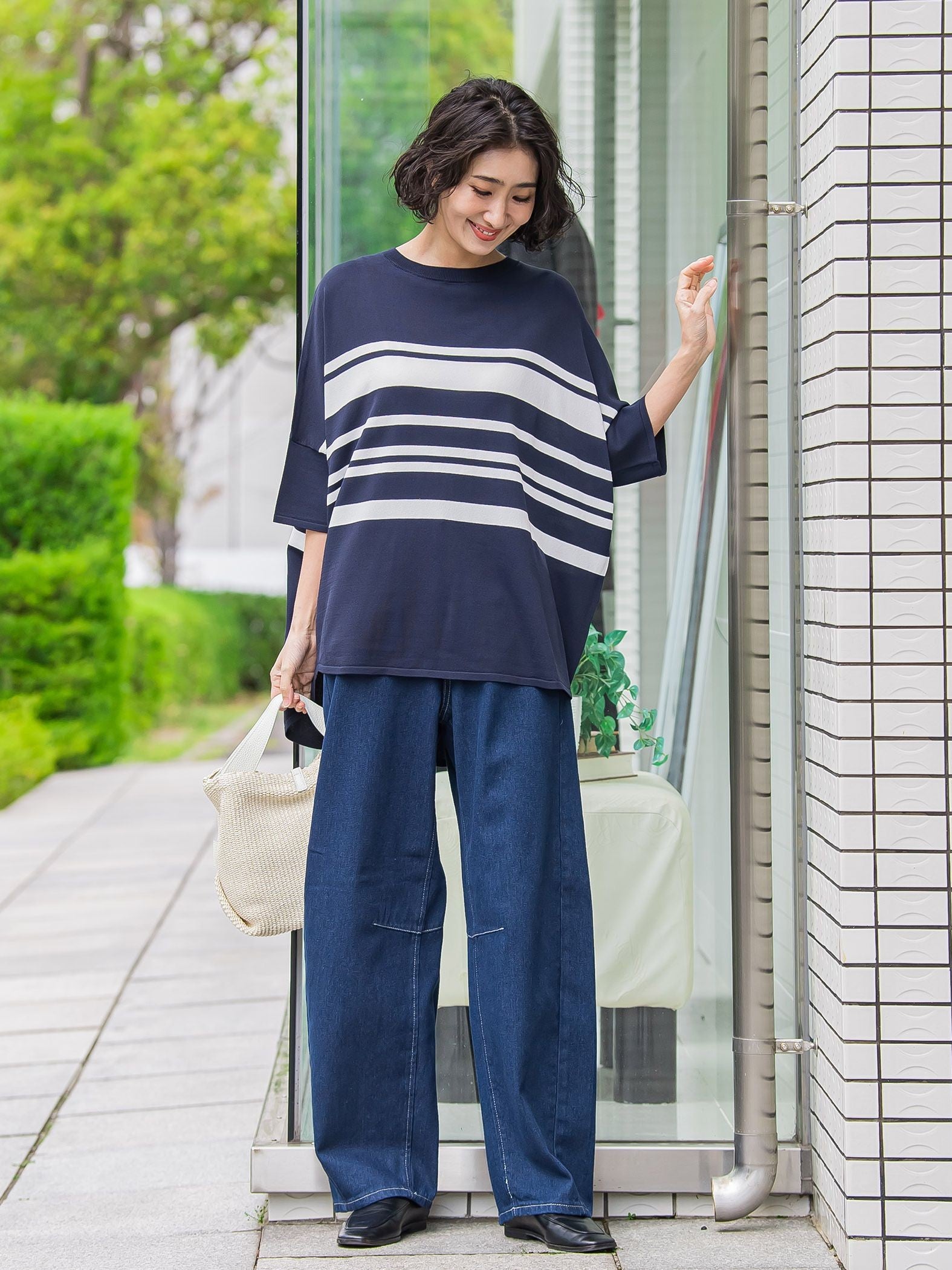 【WEB限定】ボーダーニット≪手洗い可能≫