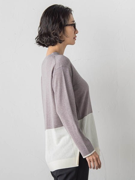 ファインウールVネックニット