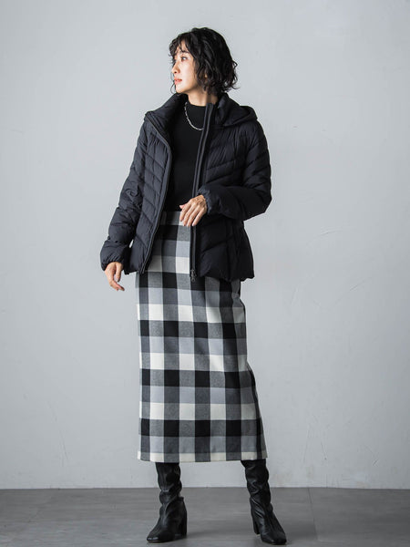 【美品】ウールチェックスカート　9号(Mサイズ) プリーツスカート