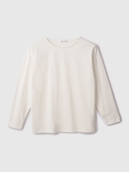 【シーズンレス】袖刺繍コットンプルオーバー