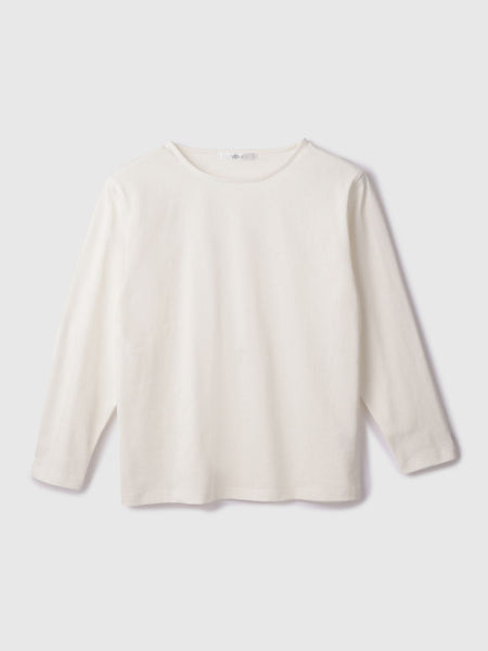 【シーズンレス】袖刺繍コットンプルオーバー