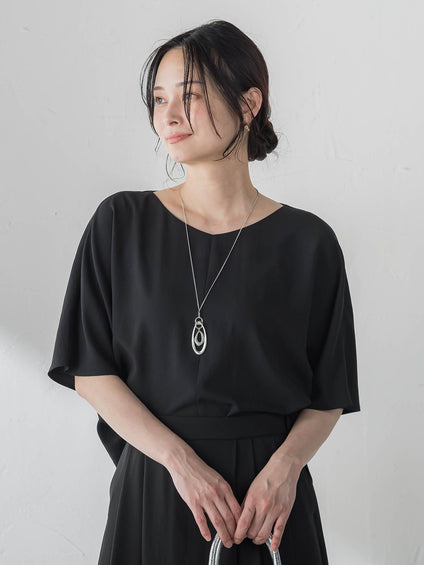 ≪シリーズ累計2万枚突破！≫【ラクする美人服】Vネックブラウス