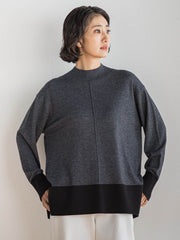 ファインウールハイネックニット