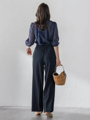 美シルエットワイドパンツ