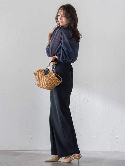 美シルエットワイドパンツ