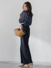 美シルエットワイドパンツ