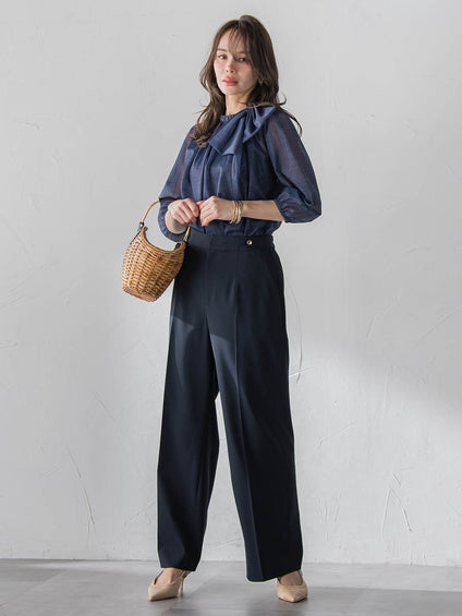 美シルエットワイドパンツ