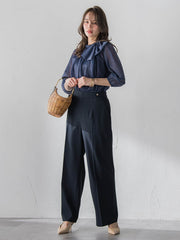 美シルエットワイドパンツ