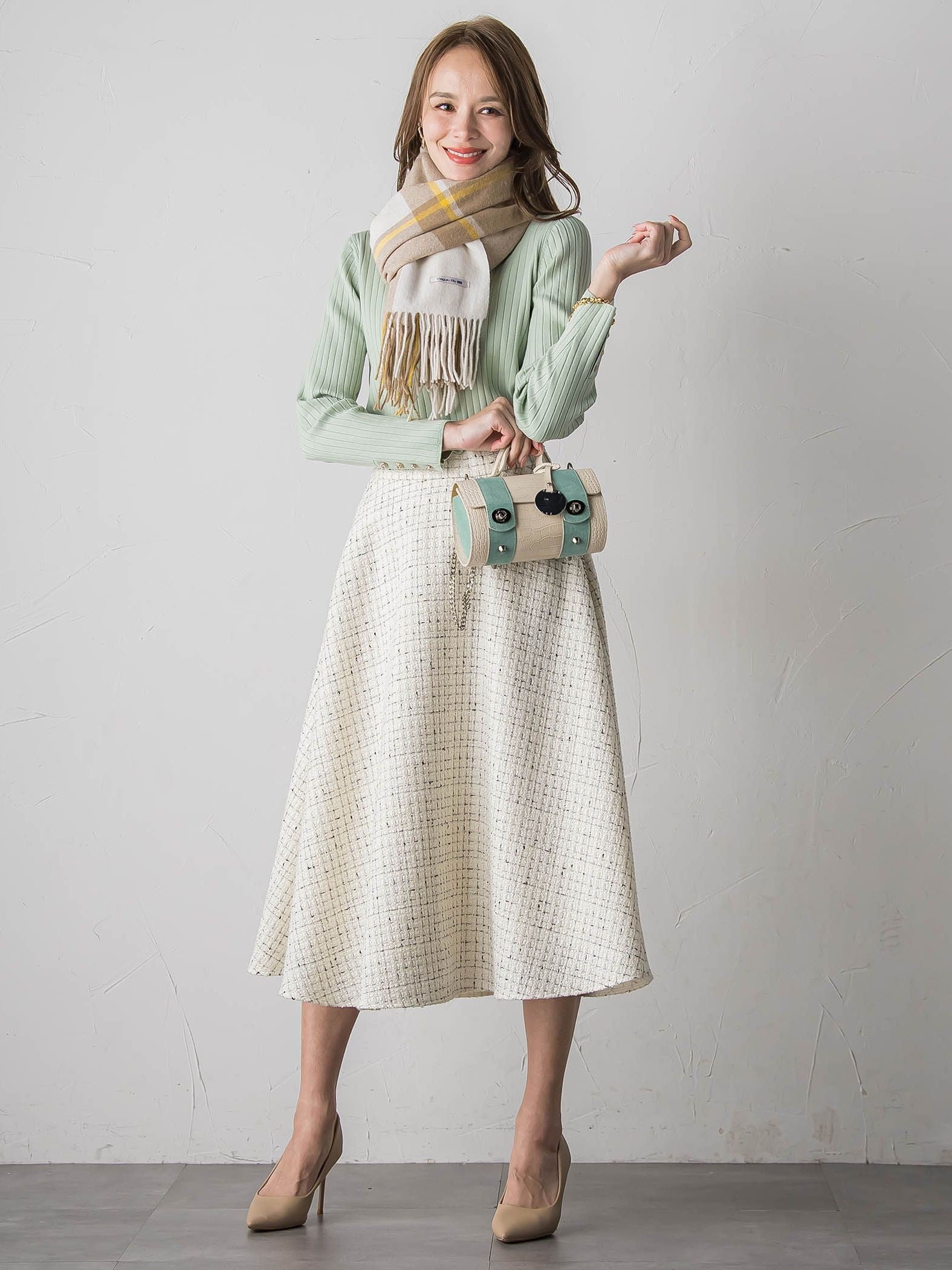 チェックマフラー