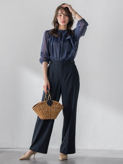 美シルエットワイドパンツ