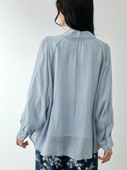 レーヨンデニムドルマンブラウス