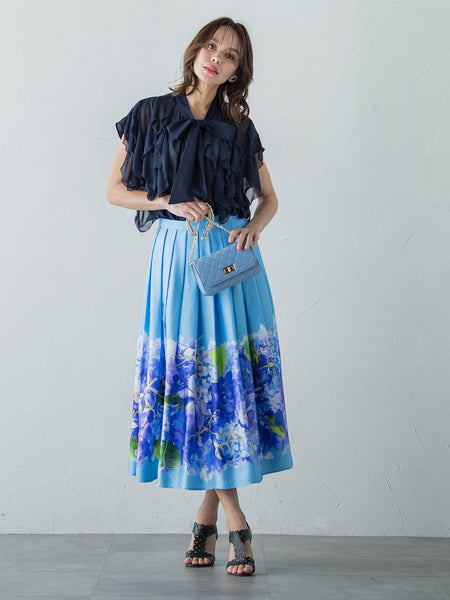シフォンラッフルブラウス≪洗濯機で洗える≫ | Viaggio Blu