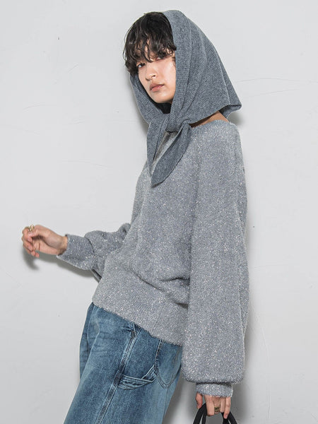 【WEB限定】ラメフェザーニット≪手洗い可能≫