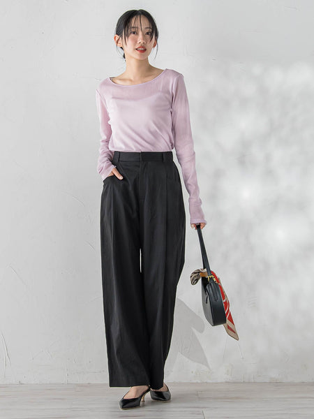 コットンサラチュールカットソー