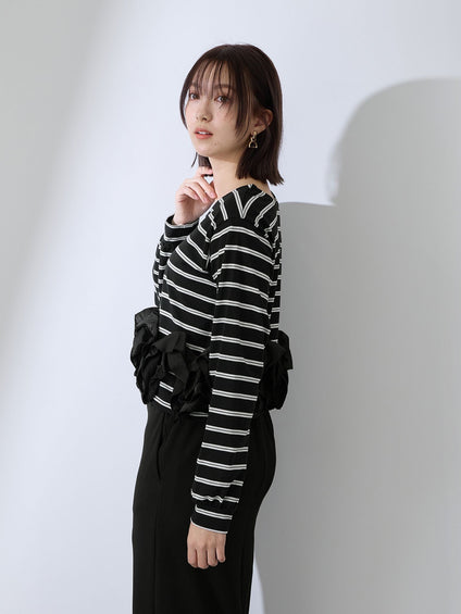 ラッフルヘムクロプトプルオーバー