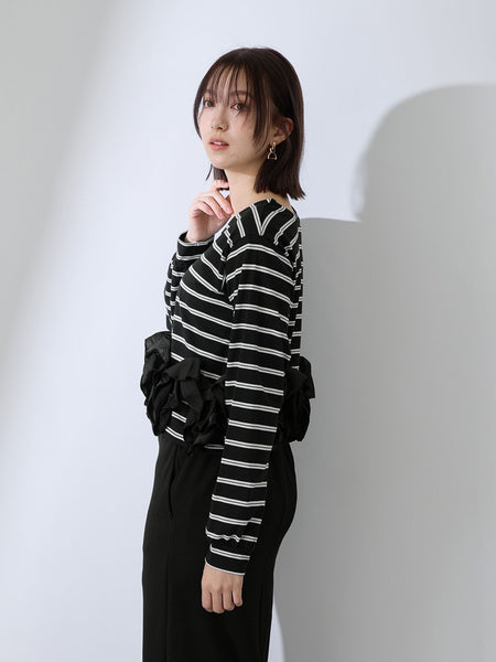 ラッフルヘムクロプトプルオーバー