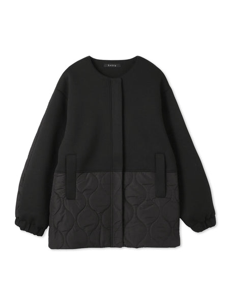 ダンボール中綿切り替えノーカラージャケット≪手洗い可能≫