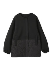 ダンボール中綿切り替えノーカラージャケット≪手洗い可能≫