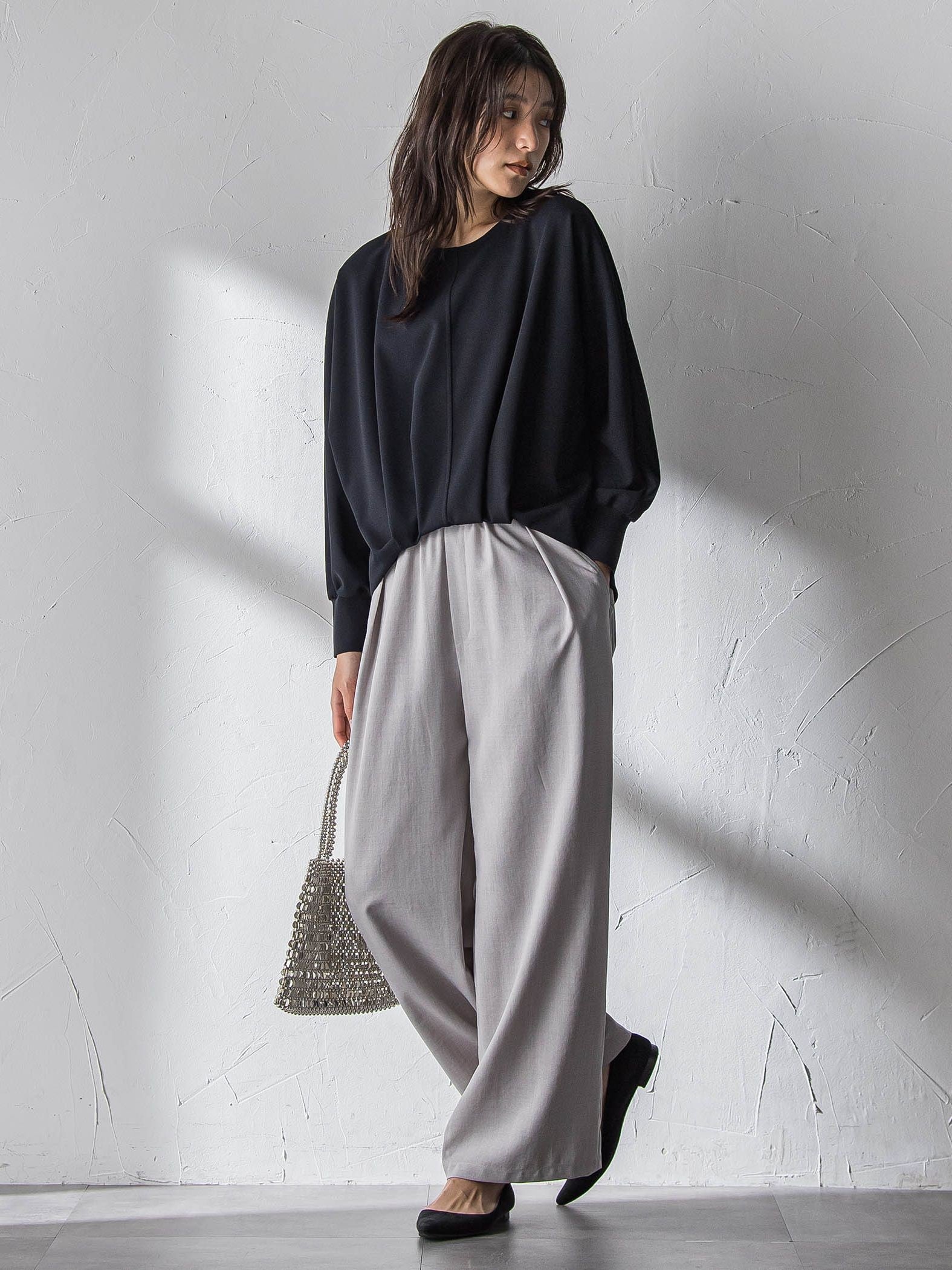 “ 叶える ” タックヘムドルマンショートプルオーバー