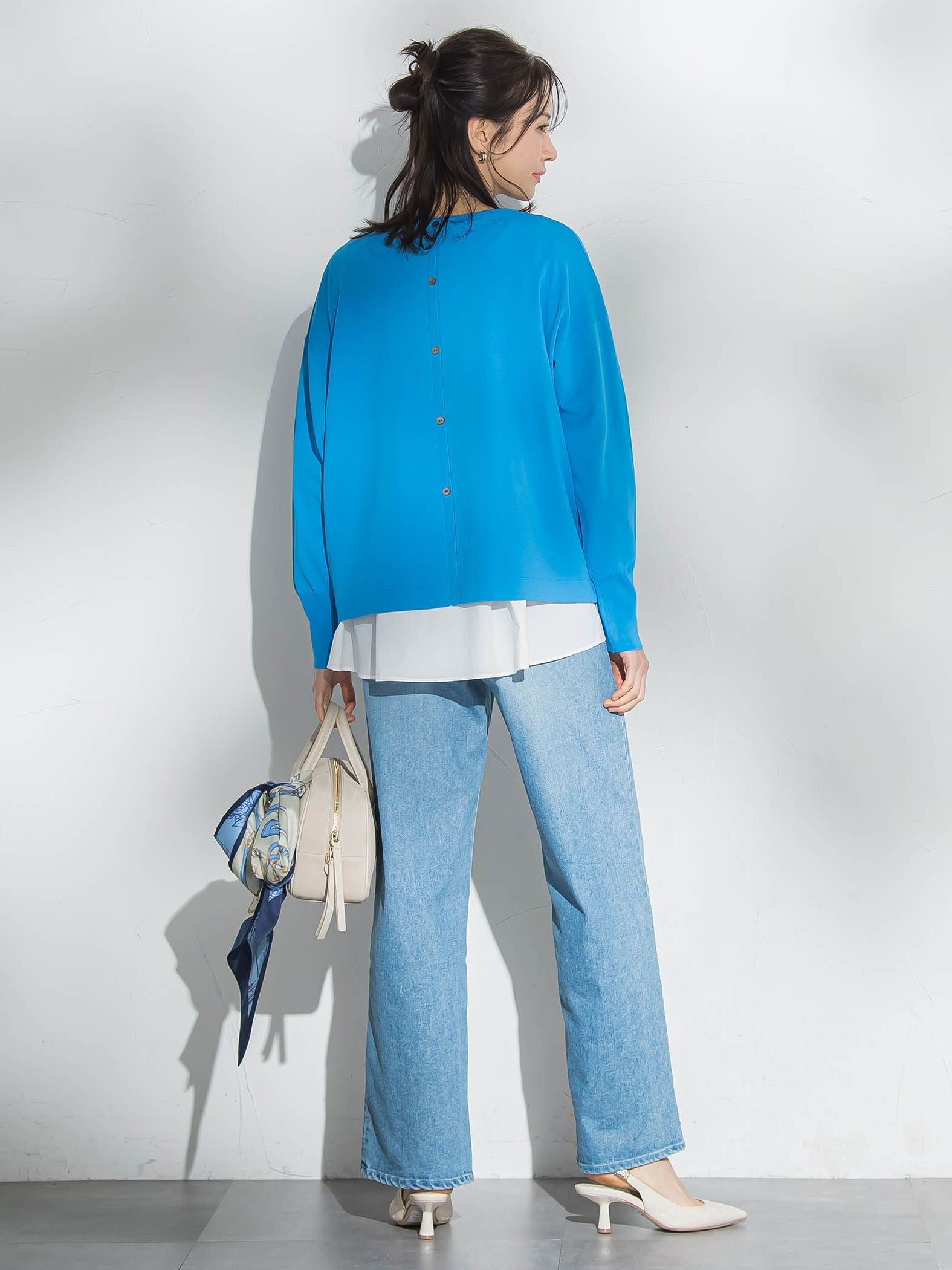 布帛切替カットソー